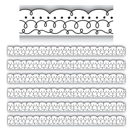 Teacher Created Resources Squiggles and Dots Die-Cut Border Trim, PK72 TCR8340